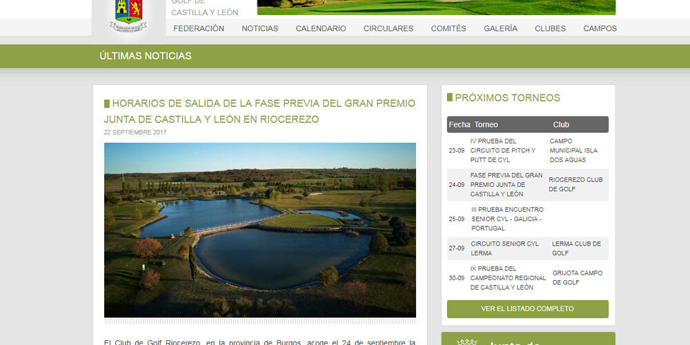 CMS de la Federación de Golf de Castilla y León