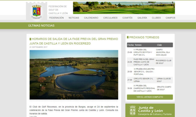CMS de la Federación de Golf de Castilla y León CMS de la Federación de Golf de Castilla y León