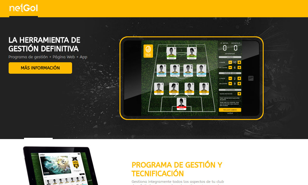 NetGol. App de Tecnificación para los Clubes de Fútbol