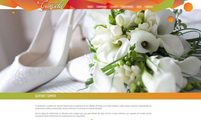 Salones Cancela, diseño web