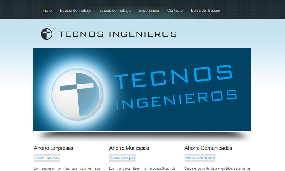 Tecnos Ingenieros, diseño web