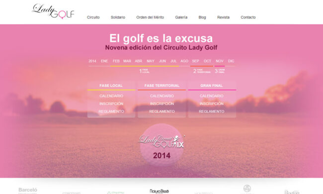 Lady Golf, diseño web