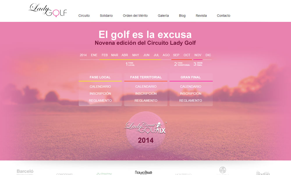Lady Golf, diseño web