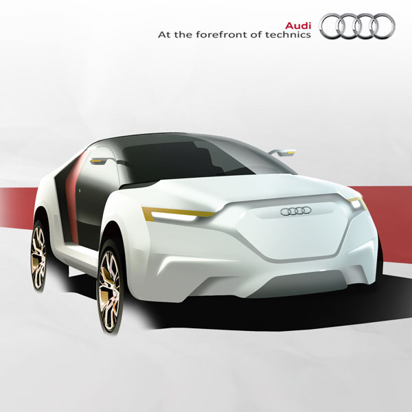 Audi QR2, sketches cars, diseño industrial
