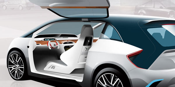 Audi QR2, sketches cars, diseño industrial